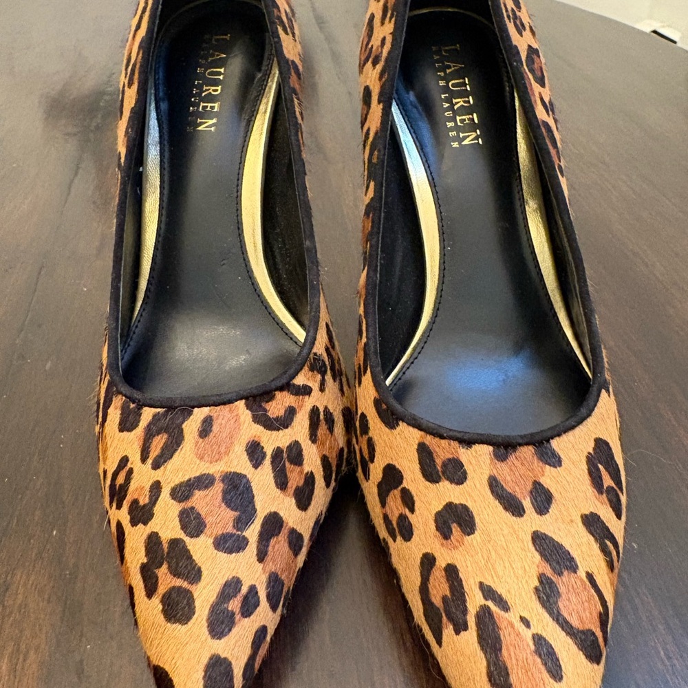 Lauren Ralph Lauren Leopard Print Heels